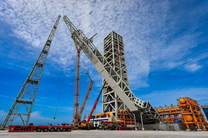 Buổi diễn tập mô phỏng phóng tên lửa tại trung tâm vũ trụ thương mại đầu tiên của Trung Quốc ở tỉnh Hải Nam, ngày 30/6. (Ảnh: Tân Hoa xã) Buổi diễn tập mô phỏng phóng tên lửa tại trung tâm vũ trụ thương mại đầu tiên của Trung Quốc ở tỉnh Hải Nam, ngày 30/6. (Ảnh: Tân Hoa xã)