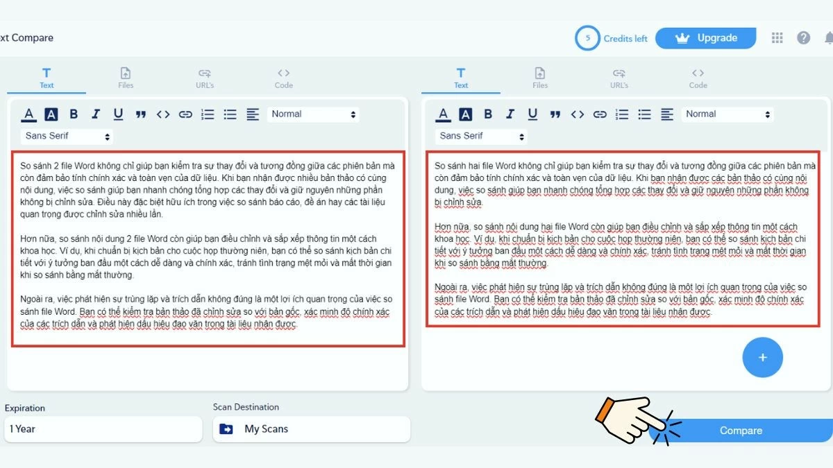 Tìm điểm khác nhau giữa 2 file Word nhanh chóng Tìm điểm khác nhau giữa 2 file Word nhanh chóng