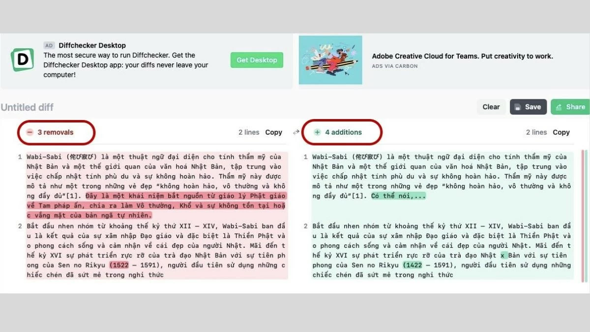Tìm điểm khác nhau giữa 2 file Word nhanh chóng Tìm điểm khác nhau giữa 2 file Word nhanh chóng