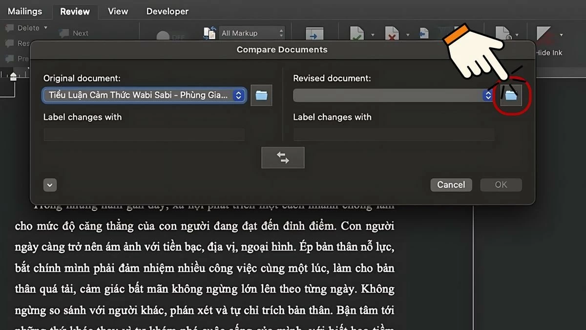 Tìm điểm khác nhau giữa 2 file Word nhanh chóng Tìm điểm khác nhau giữa 2 file Word nhanh chóng