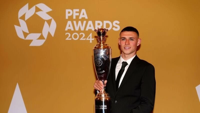 Tiền vệ Phil Foden là cầu thủ xuất sắc nhất Ngoại hạng Anh 2023/24 Tiền vệ Phil Foden là cầu thủ xuất sắc nhất Ngoại hạng Anh 2023/24