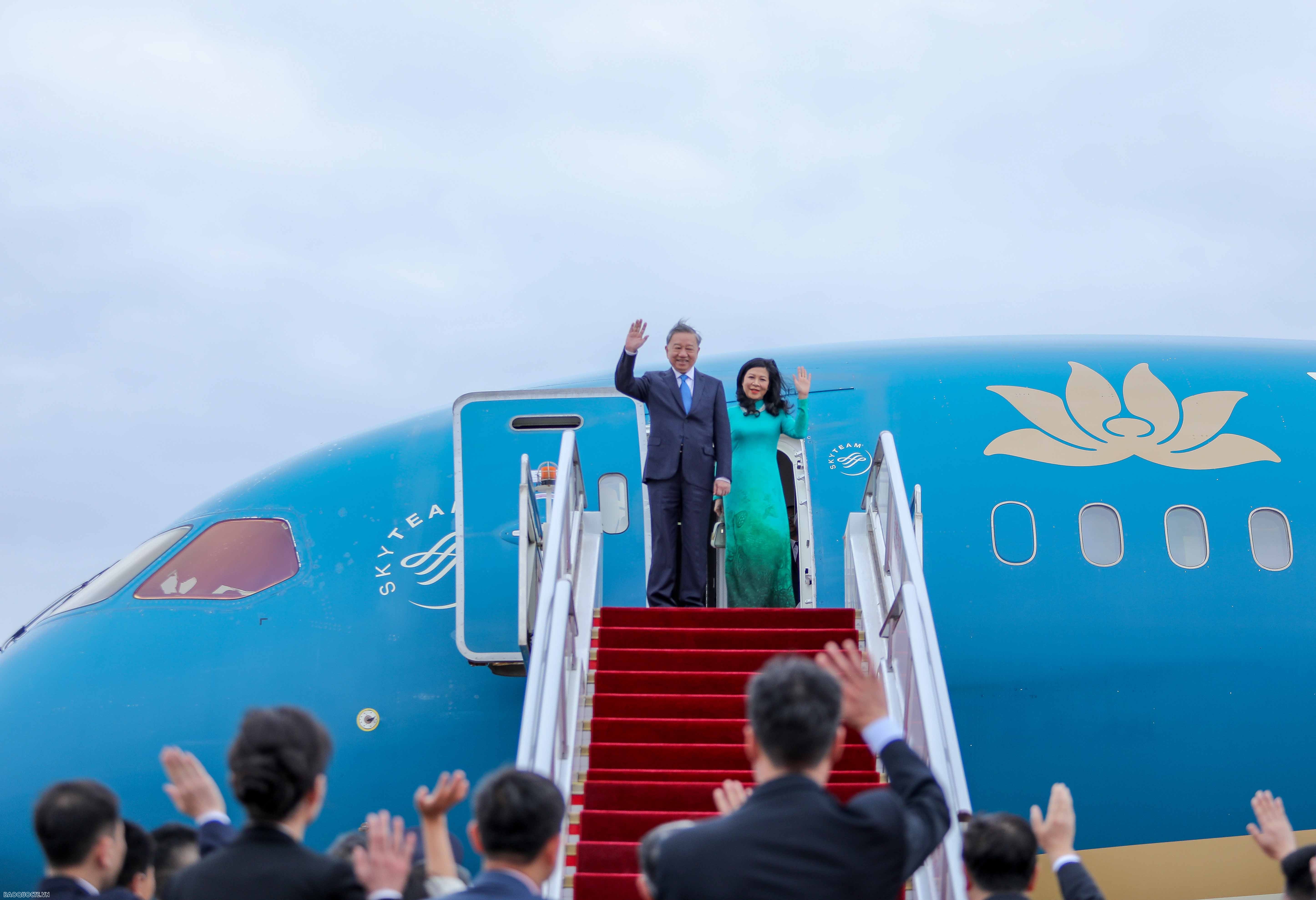 Trung Quốc dành nhiều biệt lệ để đón tiếp Tổng Bí thư, Chủ tịch nước Tô Lâm và Phu nhân