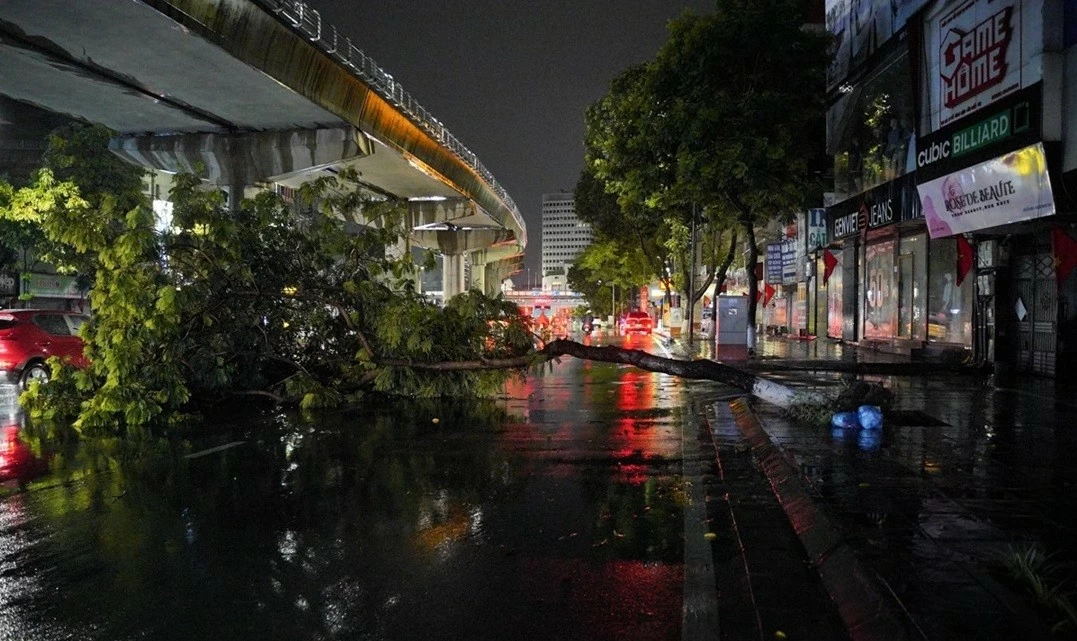 Hà Nội: Tiêu thoát nước, dọn dẹp cây xay gãy đổ sau cơn mưa lớn kéo dài trong đêm Hà Nội: Tiêu thoát nước, dọn dẹp cây xay gãy đổ sau cơn mưa lớn kéo dài trong đêm
