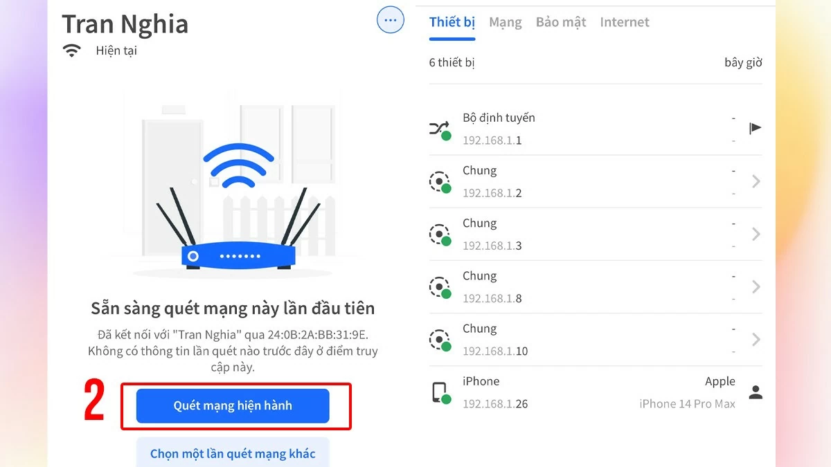 Kiểm tra ai đang dùng Wifi bằng điện thoại qua phần mềm Fing Kiểm tra ai đang dùng Wifi bằng điện thoại qua phần mềm Fing