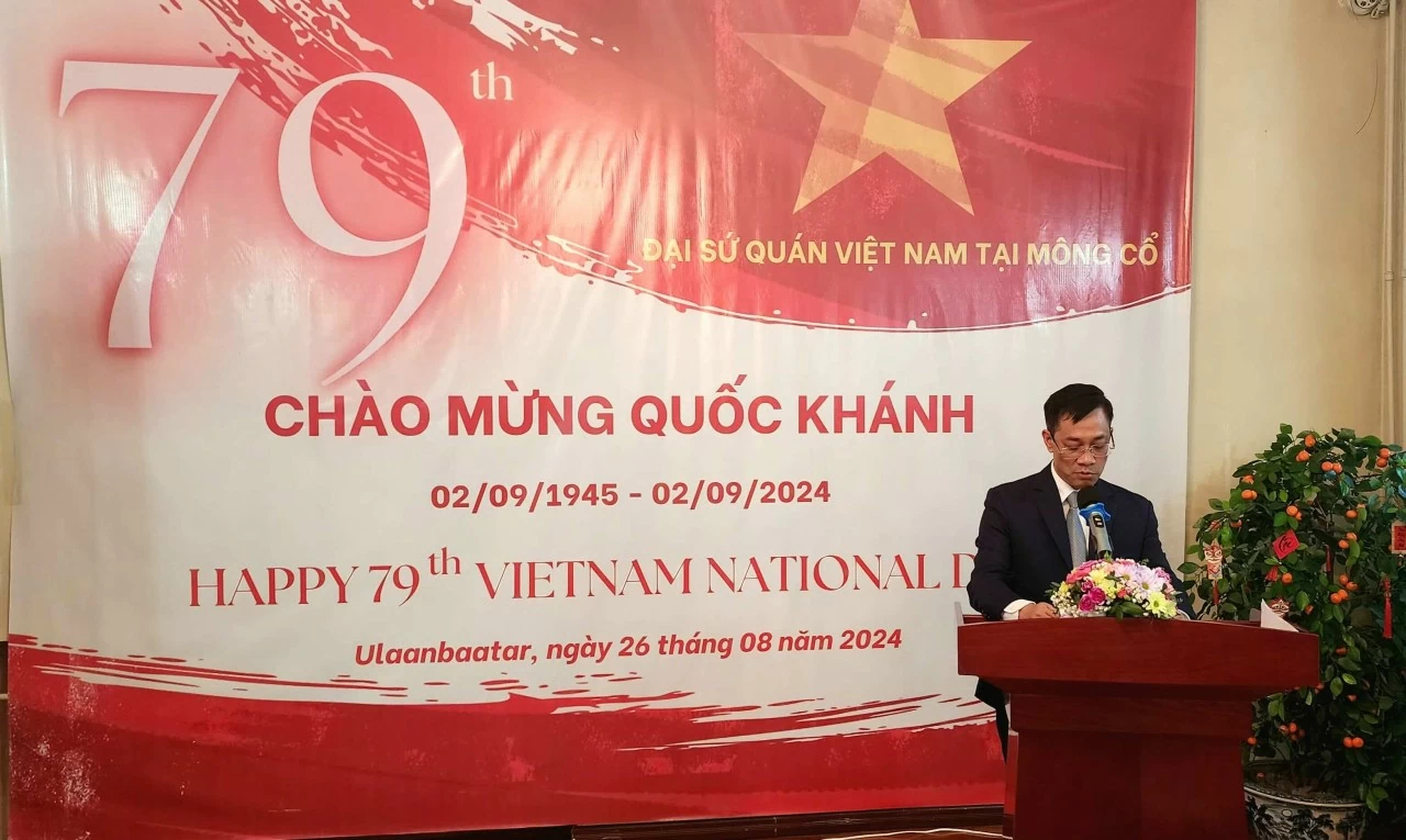 Đại sứ quán Việt Nam tại Mông Cổ tổ chức Lễ kỷ niệm 79 năm Quốc khánh Đại sứ quán Việt Nam tại Mông Cổ tổ chức Lễ kỷ niệm 79 năm Quốc khánh