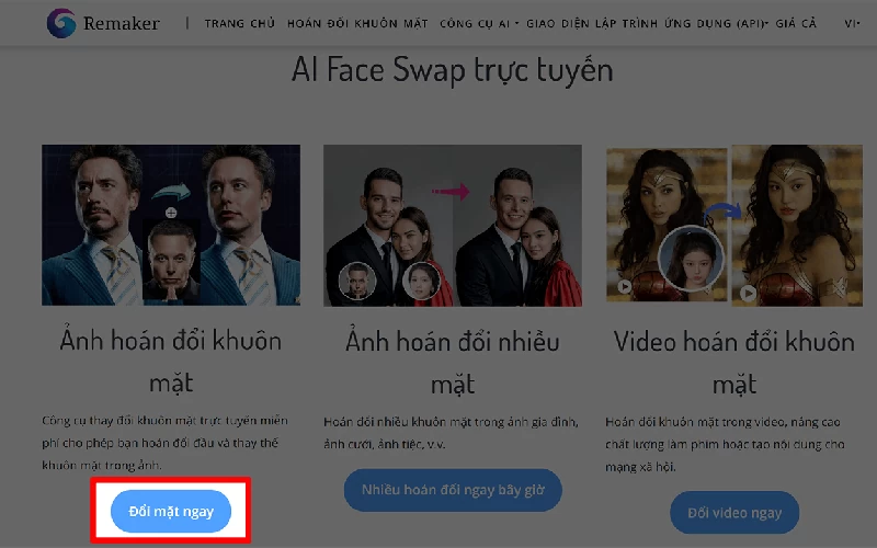 Hoán đổi khuôn mặt trong ảnh 1 người bằng AI nhanh chóng Hoán đổi khuôn mặt trong ảnh 1 người bằng AI nhanh chóng