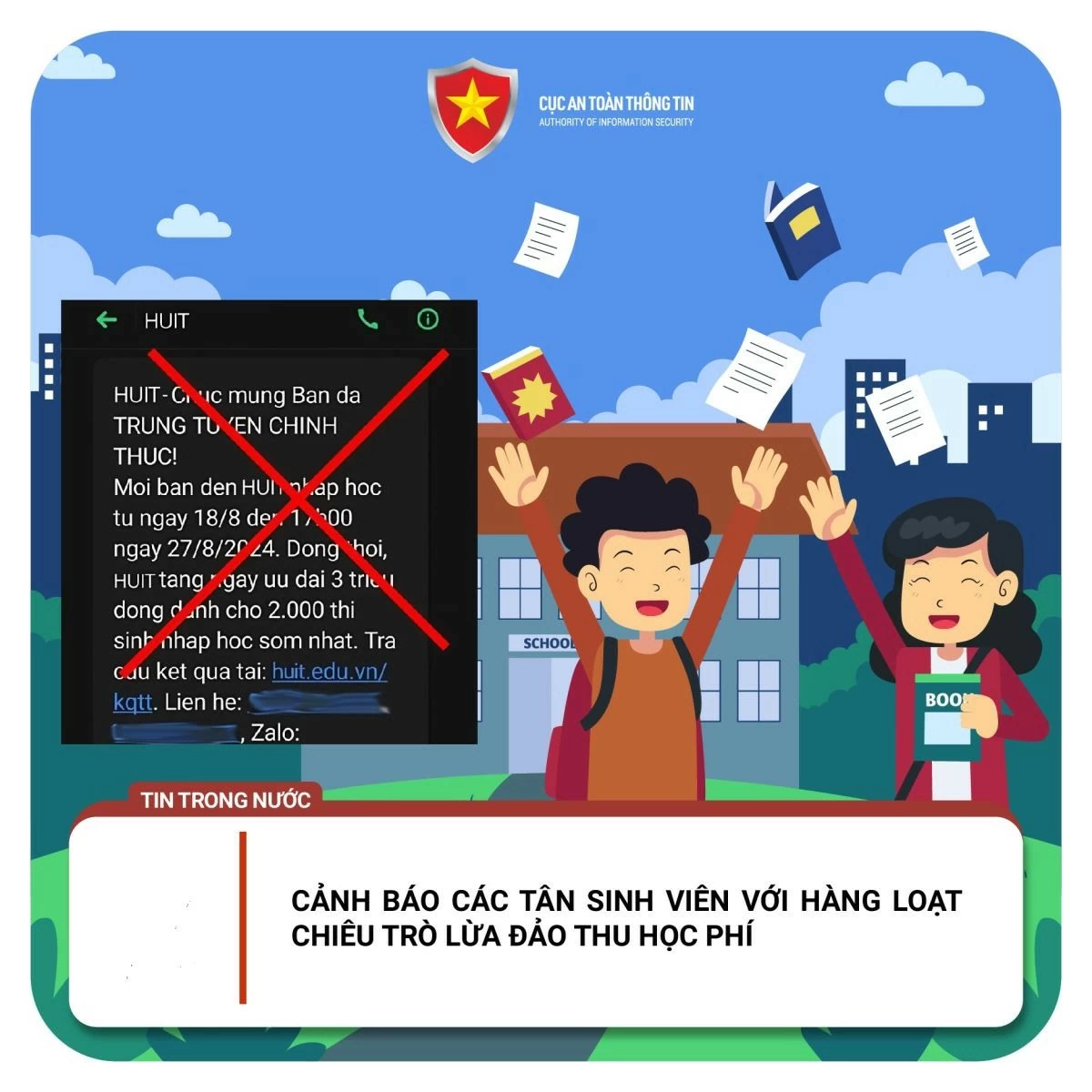 Tân sinh viên cẩn trọng với chiêu trò lừa đảo thu học phí Tân sinh viên cẩn trọng với chiêu trò lừa đảo thu học phí