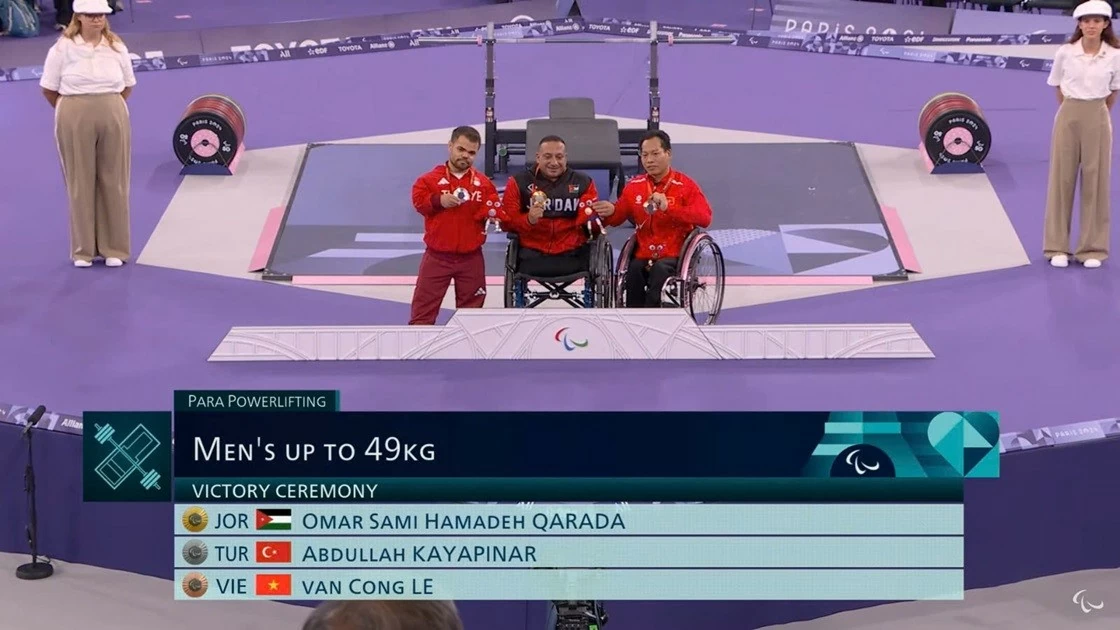 Paralympic Paris 2024: Lực sĩ Lê Văn Công giành huy chương đồng cao quý, VĐV Phạm Nguyễn Khánh Minh dừng bước Paralympic Paris 2024: Lực sĩ Lê Văn Công giành huy chương đồng cao quý, VĐV Phạm Nguyễn Khánh Minh dừng bước