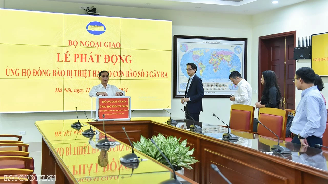 Bộ Ngoại giao phát động ủng hộ đồng bào bị thiệt hại do cơn bão số 3 gây ra Bộ Ngoại giao phát động ủng hộ đồng bào bị thiệt hại do cơn bão số 3 gây ra
