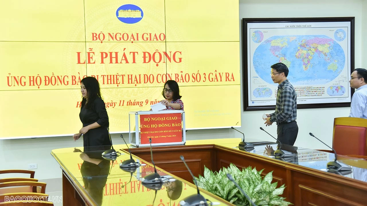Bộ Ngoại giao phát động ủng hộ đồng bào bị thiệt hại do cơn bão số 3 gây ra Bộ Ngoại giao phát động ủng hộ đồng bào bị thiệt hại do cơn bão số 3 gây ra