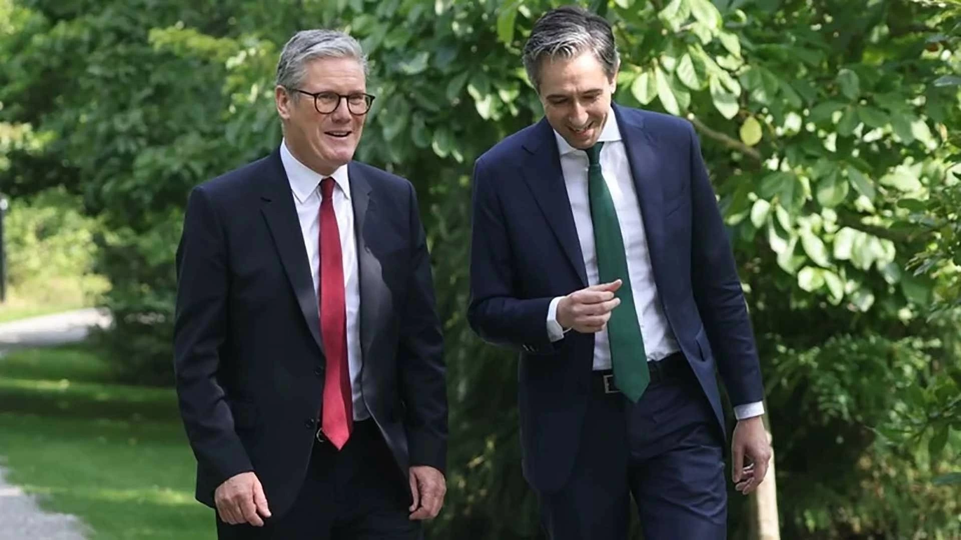 Thủ tướng Anh Keir Starmer và người đồng cấp Ireland Simon Harris. (Nguồn: PA) Thủ tướng Anh Keir Starmer và người đồng cấp Ireland Simon Harris. (Nguồn: PA)