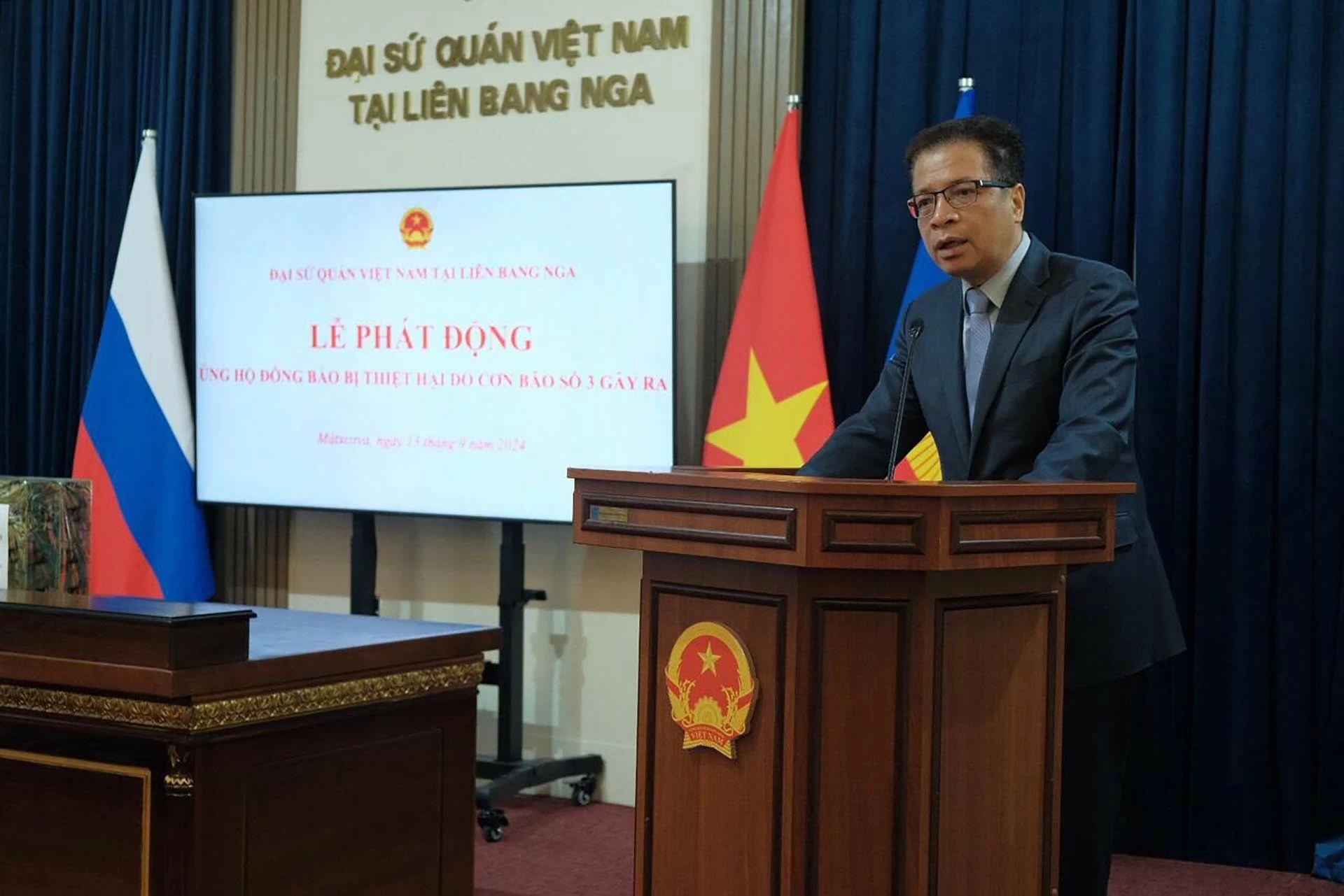 Đại sứ Đặng Minh Khôi phát biểu tại buổi lễ phát động Đại sứ Đặng Minh Khôi phát biểu tại buổi lễ phát động