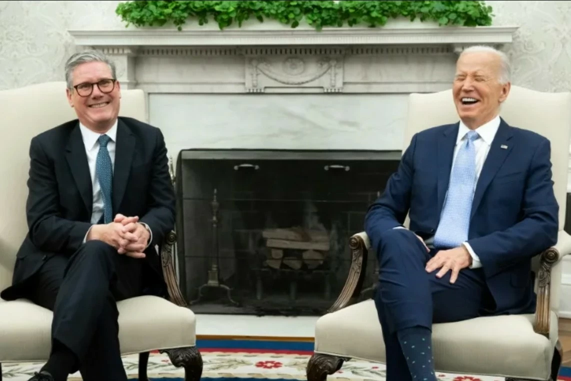 Tân Thủ tướng Anh Keir Starmer đã có cuộc gặp riêng đầu tiên với Tổng thống Mỹ Joe Biden tại Nhà Trắng. Ảnh: AFP Tân Thủ tướng Anh Keir Starmer đã có cuộc gặp riêng đầu tiên với Tổng thống Mỹ Joe Biden tại Nhà Trắng. Ảnh: AFP