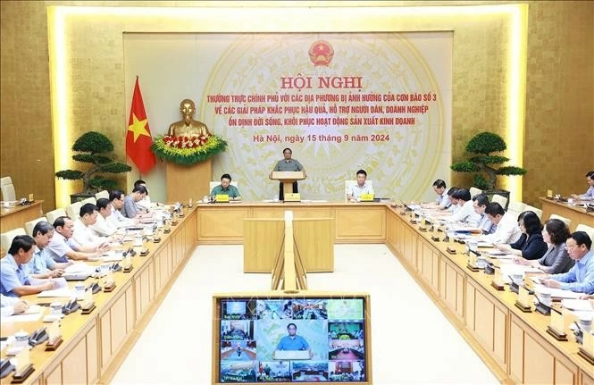 Thủ tướng Phạm Minh Chính chủ trì Hội nghị Thường trực Chính phủ với các địa phương bị ảnh hưởng của cơn bão số 3 về giải pháp khắc phục hậu quả, hỗ trợ người dân, doanh nghiệp, ổn định đời sống, khôi phục sản xuất kinh doanh Thủ tướng Phạm Minh Chính chủ trì Hội nghị Thường trực Chính phủ với các địa phương bị ảnh hưởng của cơn bão số 3 về giải pháp khắc phục hậu quả, hỗ trợ người dân, doanh nghiệp, ổn định đời sống, khôi phục sản xuất kinh doanh