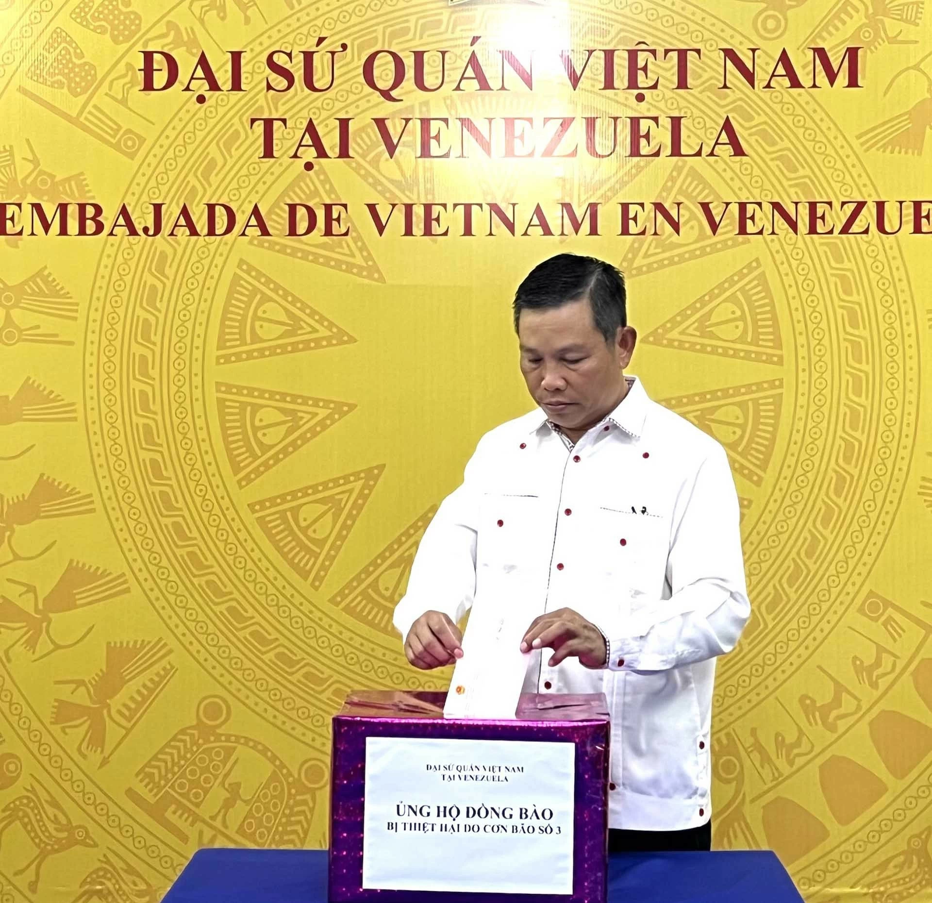 Cộng đồng người Việt tại Venezuela ủng hộ đồng bào bị thiệt hại do bão số 3 Cộng đồng người Việt tại Venezuela ủng hộ đồng bào bị thiệt hại do bão số 3
