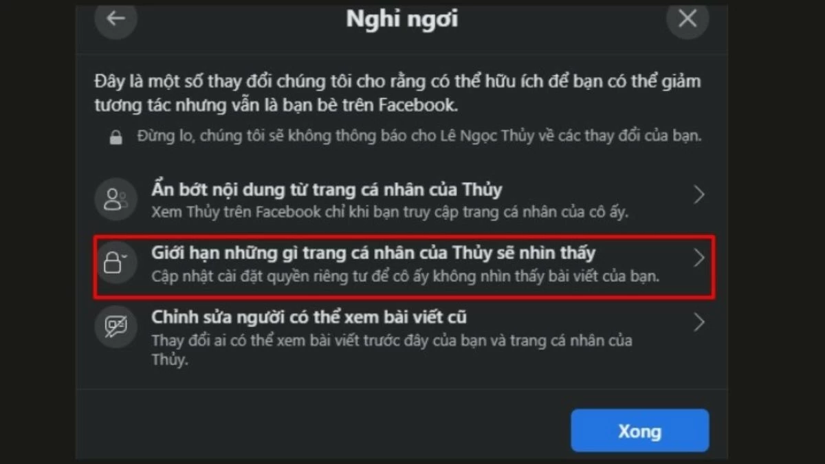 Giảm tương tác Facebook với bạn bè mà không cần block đơn giản Giảm tương tác Facebook với bạn bè mà không cần block đơn giản