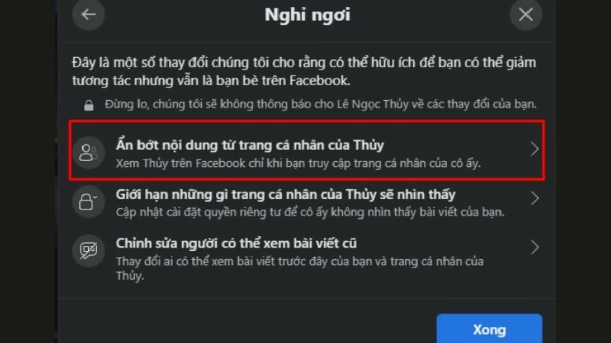 Giảm tương tác Facebook với bạn bè mà không cần block đơn giản Giảm tương tác Facebook với bạn bè mà không cần block đơn giản