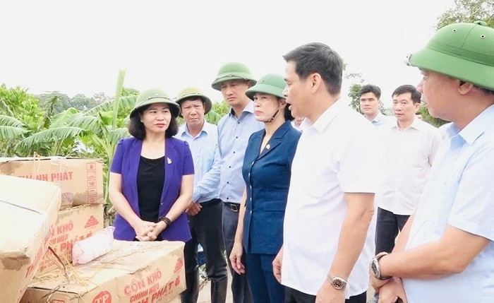 Phó Bí thư Thường trực Thành ủy Nguyễn Thị Tuyến và đoàn công tác kiểm tra công tác phòng, chống lụt bão tại xã An Phú, huyện Mỹ Đức Phó Bí thư Thường trực Thành ủy Nguyễn Thị Tuyến và đoàn công tác kiểm tra công tác phòng, chống lụt bão tại xã An Phú, huyện Mỹ Đức