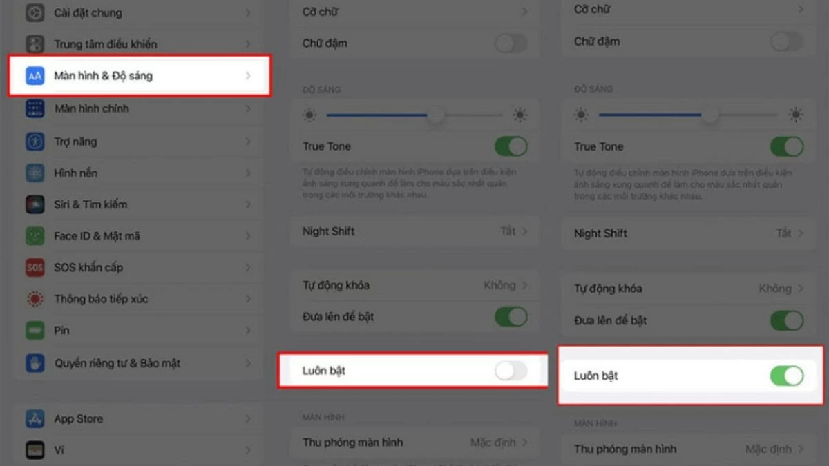Hướng dẫn để màn hình không tắt trên iPhone cực đơn giản Hướng dẫn để màn hình không tắt trên iPhone cực đơn giản