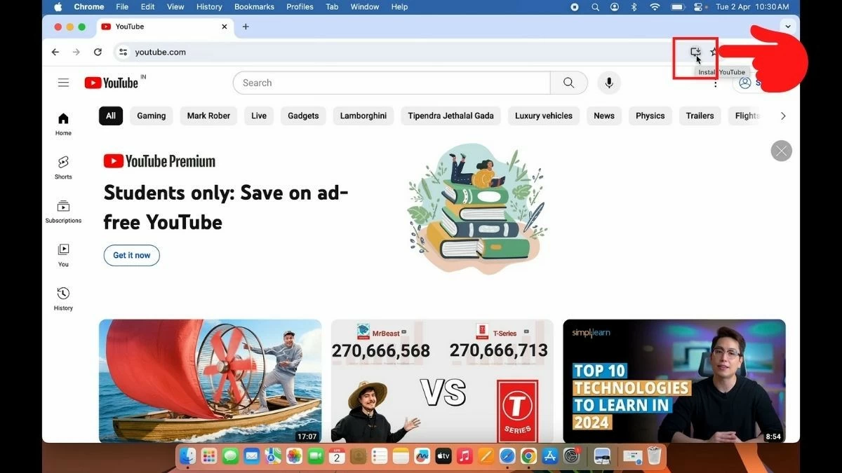 Hướng dẫn tải YouTube App cho MacBook cực dễ dàng và nhanh chóng Hướng dẫn tải YouTube App cho MacBook cực dễ dàng và nhanh chóng