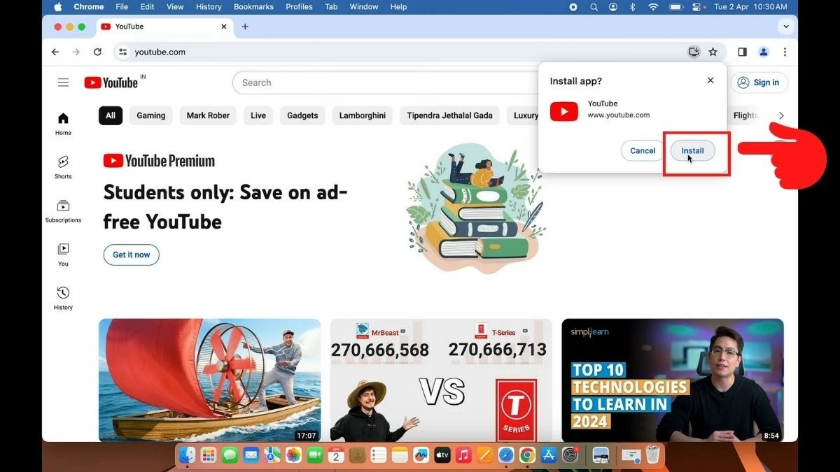 Hướng dẫn tải YouTube App cho MacBook cực dễ dàng và nhanh chóng Hướng dẫn tải YouTube App cho MacBook cực dễ dàng và nhanh chóng