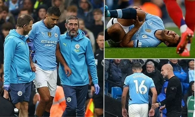 Man City 2-2 Arsenal: Rodri chấn thương, đau đớn rời sân Man City 2-2 Arsenal: Rodri chấn thương, đau đớn rời sân