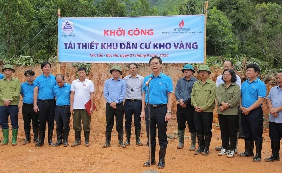 Lào Cai: PetroVietnam khởi công tái thiết toàn bộ khu dân cư thôn Kho Vàng Lào Cai: PetroVietnam khởi công tái thiết toàn bộ khu dân cư thôn Kho Vàng
