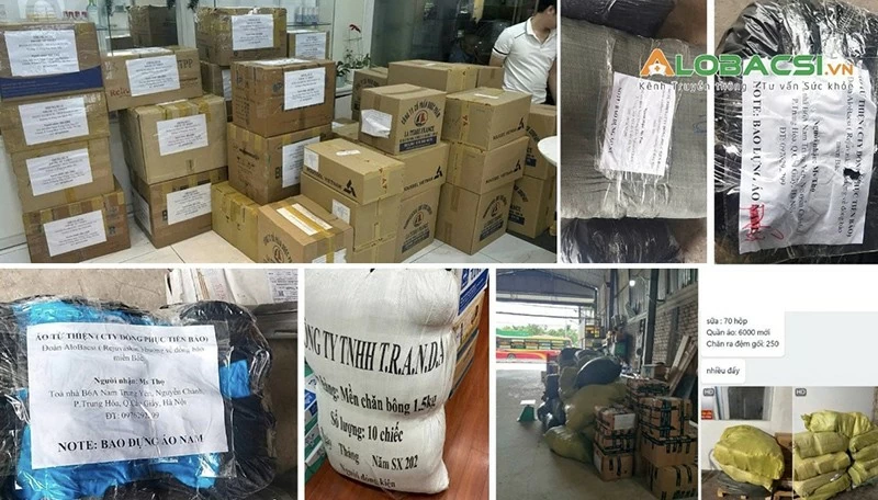 Các kiện hàng đã được tập kết ra Hà Nội và theo chân đoàn thiện nguyện về với bà con tỉnh Tuyên Quang, Yên Bái Các kiện hàng đã được tập kết ra Hà Nội và theo chân đoàn thiện nguyện về với bà con tỉnh Tuyên Quang, Yên Bái