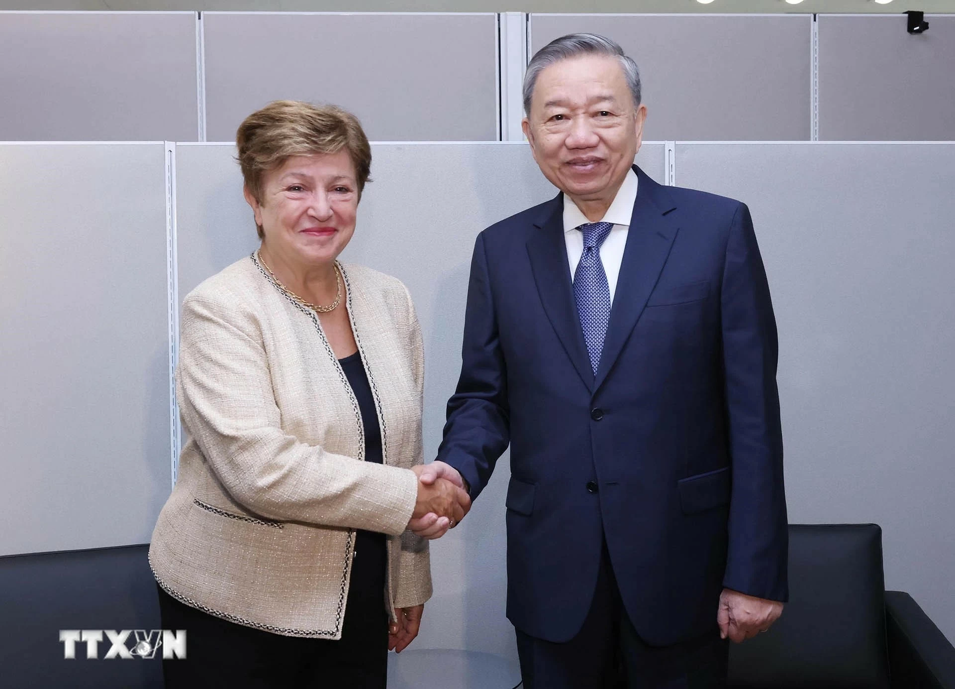 Tổng Bí thư, Chủ tịch nước Tô Lâm tiếp Tổng Giám đốc Quỹ Tiền tệ quốc tế Tổng giám đốc IMF: Việt Nam và ASEAN là điểm sáng của tăng trưởng trong nền kinh tế toàn cầu