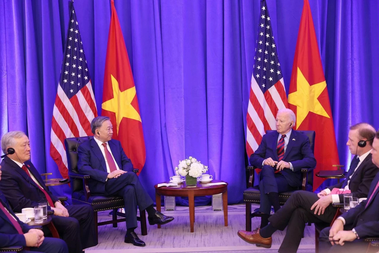 Tổng Bí thư, Chủ tịch nước Tô Lâm gặp Tổng thống Hoa Kỳ Joe Biden. Ảnh: Lâm Khánh/TTXVN Tổng Bí thư, Chủ tịch nước Tô Lâm gặp Tổng thống Hoa Kỳ Joe Biden. Ảnh: Lâm Khánh/TTXVN