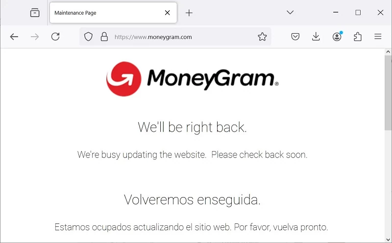 Website MoneyGram không thể truy cập được do sự cố tấn công mạng Website MoneyGram không thể truy cập được do sự cố tấn công mạng