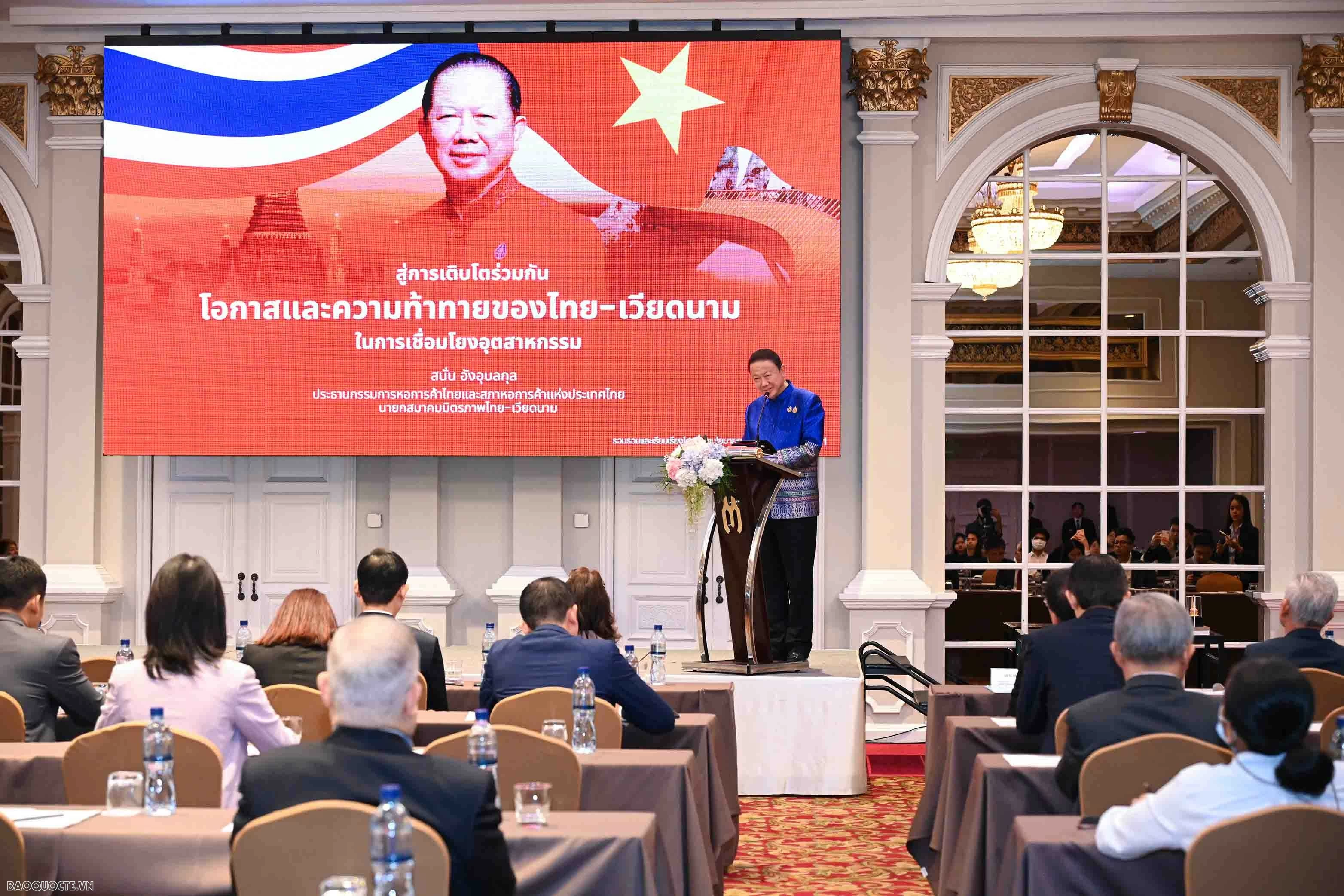 Hội thảo về thúc đẩy hợp tác Việt Nam-Thái Lan thông qua Chiến lược “Ba kết nối”, ngày 26/9/2024. (Nguồn: Đại sứ quán Việt Nam tại Thái Lan) Hội thảo về thúc đẩy hợp tác Việt Nam-Thái Lan thông qua Chiến lược “Ba kết nối”, ngày 26/9/2024. (Nguồn: Đại sứ quán Việt Nam tại Thái Lan)