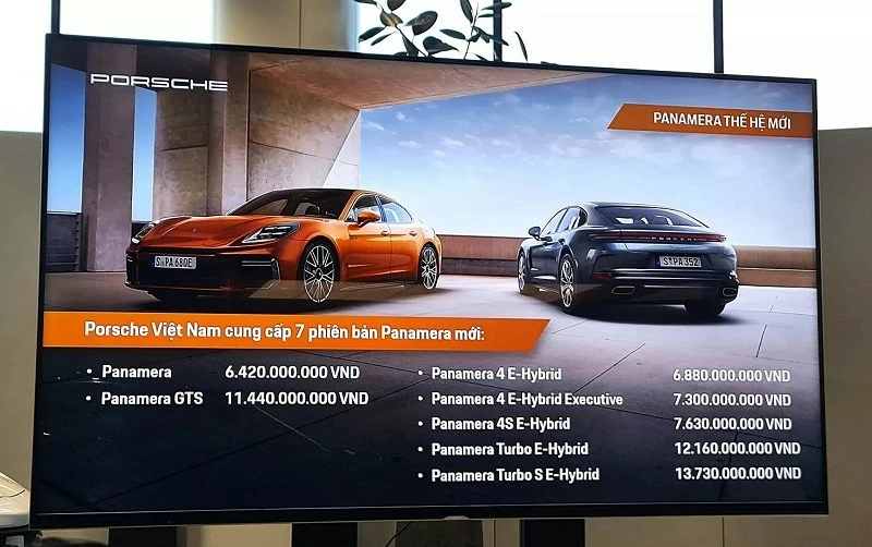 Giá xe Porsche Panamera 2024 khởi điểm từ 6,42 tỷ đồng Giá xe Porsche Panamera 2024 khởi điểm từ 6,42 tỷ đồng