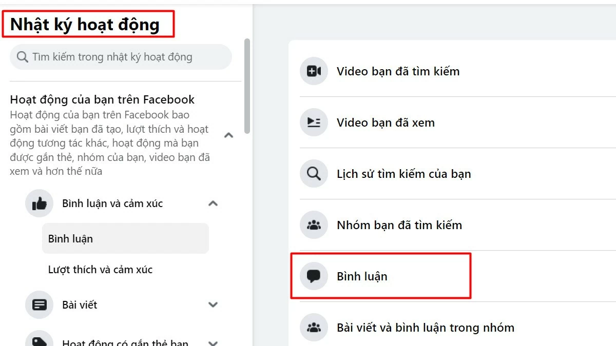 Xem lại bình luận trên Facebook của mình, người khác đơn giản Xem lại bình luận trên Facebook của mình, người khác đơn giản