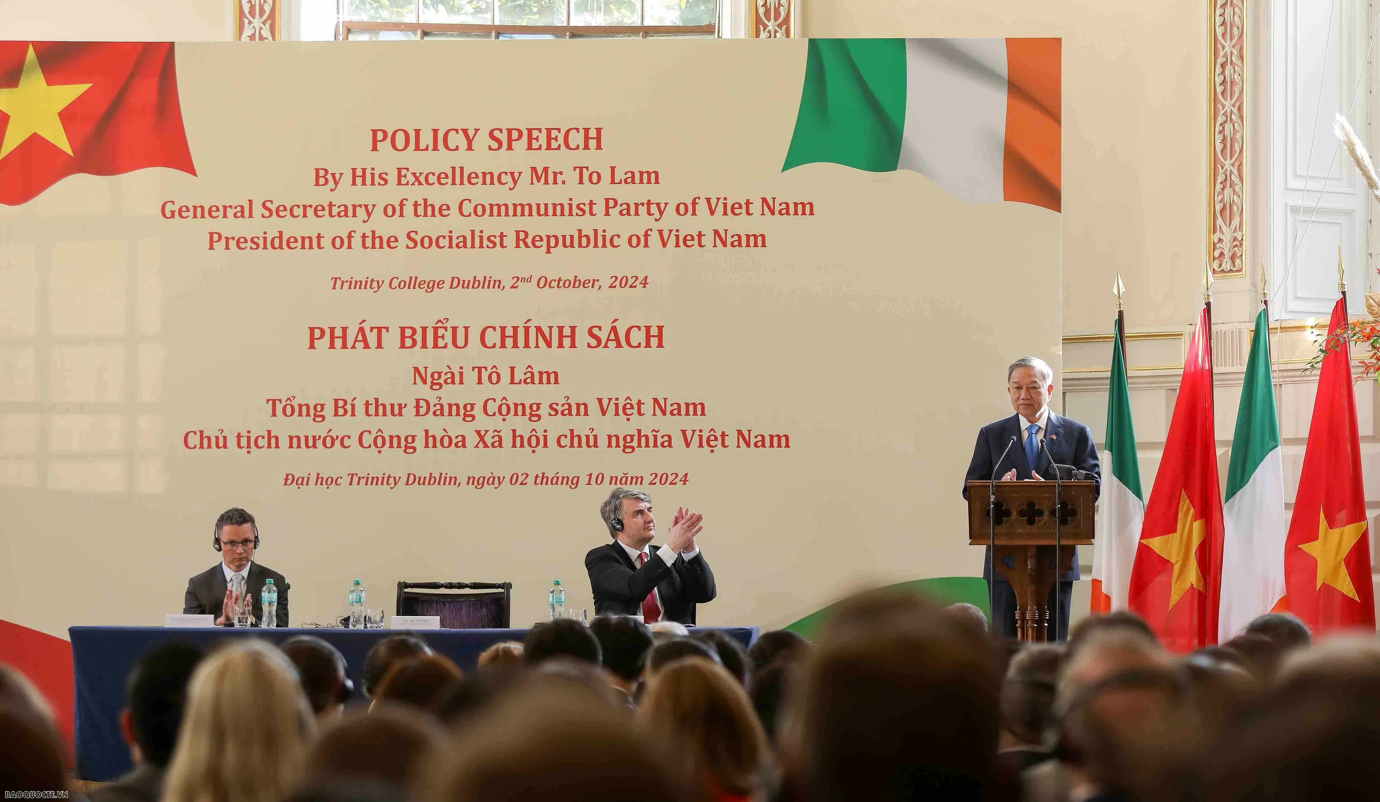 Tầm nhìn về kỷ nguyên mới trong quan hệ Việt Nam-Ireland Tầm nhìn về kỷ nguyên mới trong quan hệ Việt Nam-Ireland