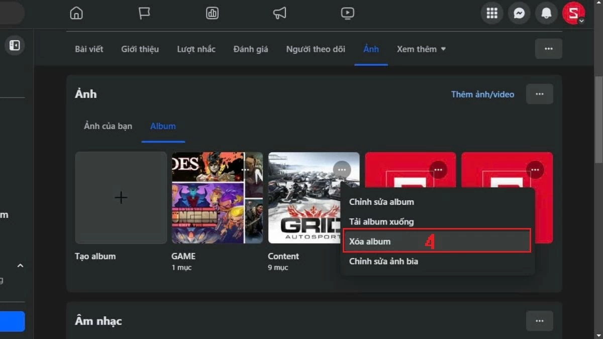 Bật mí cách xóa album ảnh trên Facebook bằng điện thoại, máy tính Bật mí cách xóa album ảnh trên Facebook bằng điện thoại, máy tính