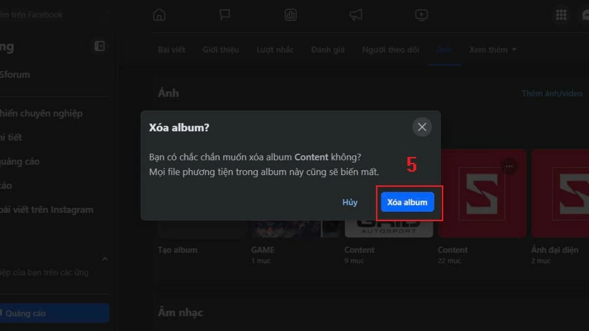 Bật mí cách xóa album ảnh trên Facebook bằng điện thoại, máy tính Bật mí cách xóa album ảnh trên Facebook bằng điện thoại, máy tính