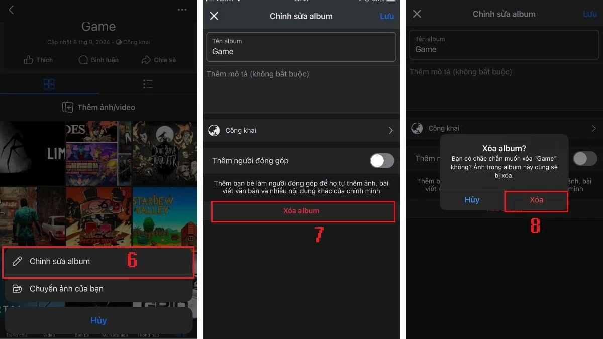 Bật mí cách xóa album ảnh trên Facebook bằng điện thoại, máy tính Bật mí cách xóa album ảnh trên Facebook bằng điện thoại, máy tính
