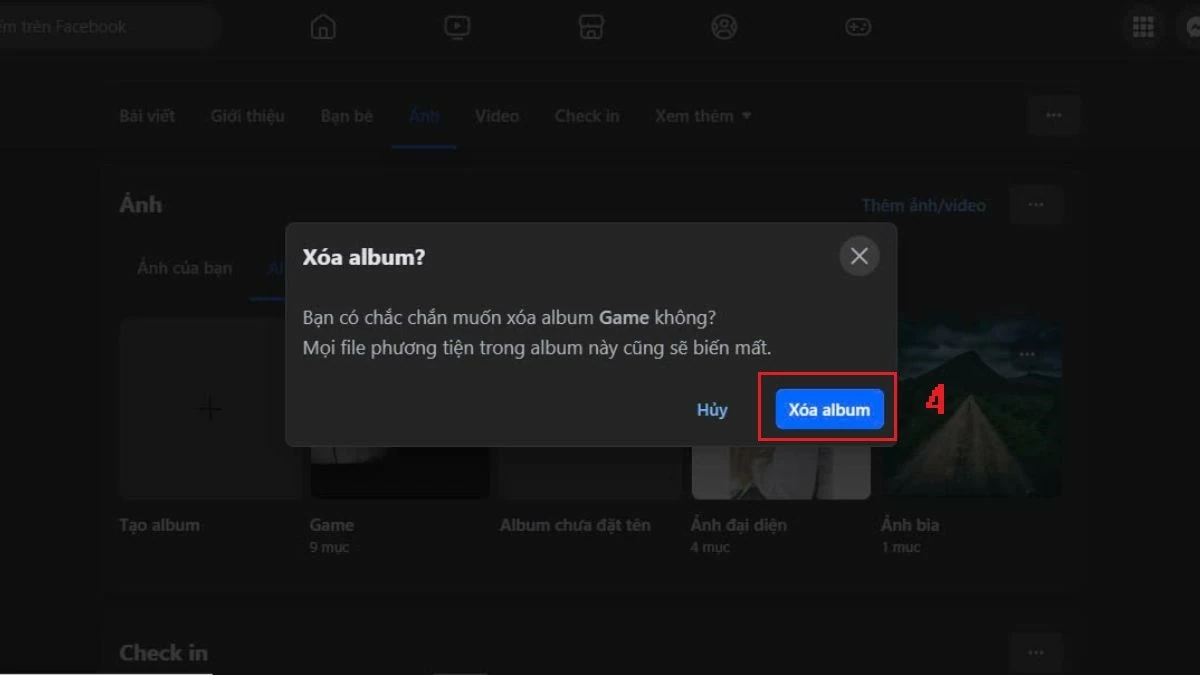Bật mí cách xóa album ảnh trên Facebook bằng điện thoại, máy tính Bật mí cách xóa album ảnh trên Facebook bằng điện thoại, máy tính