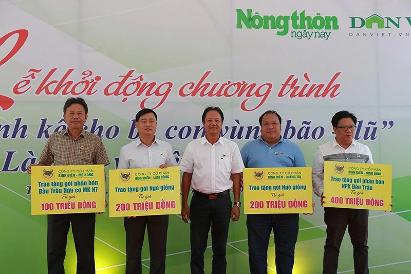 Các đơn vị thành viên Công ty CPPB Bình Điền chung tay ủng hộ chương trình Bình Điền khởi động chương trình 'Mang sinh kế cho bà con vùng bão lũ tỉnh Yên Bái và Lào Cai' năm 2024