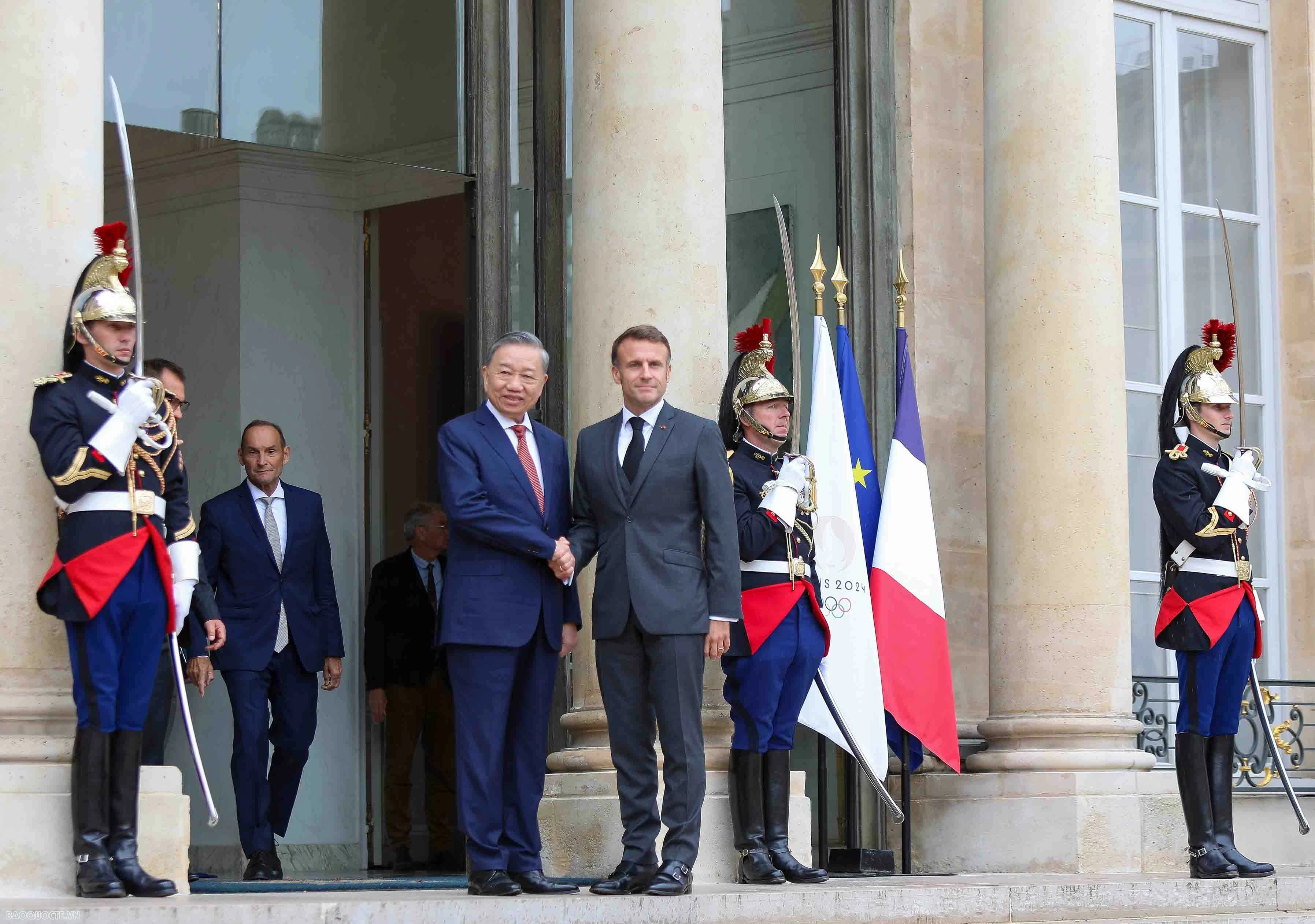 Tổng thống Pháp Emmanuel Macron đón và hội đàm với Tổng Bí thư, Chủ tịch nước Tô Lâm Tổng thống Pháp Emmanuel Macron đón và hội đàm với Tổng Bí thư, Chủ tịch nước Tô Lâm