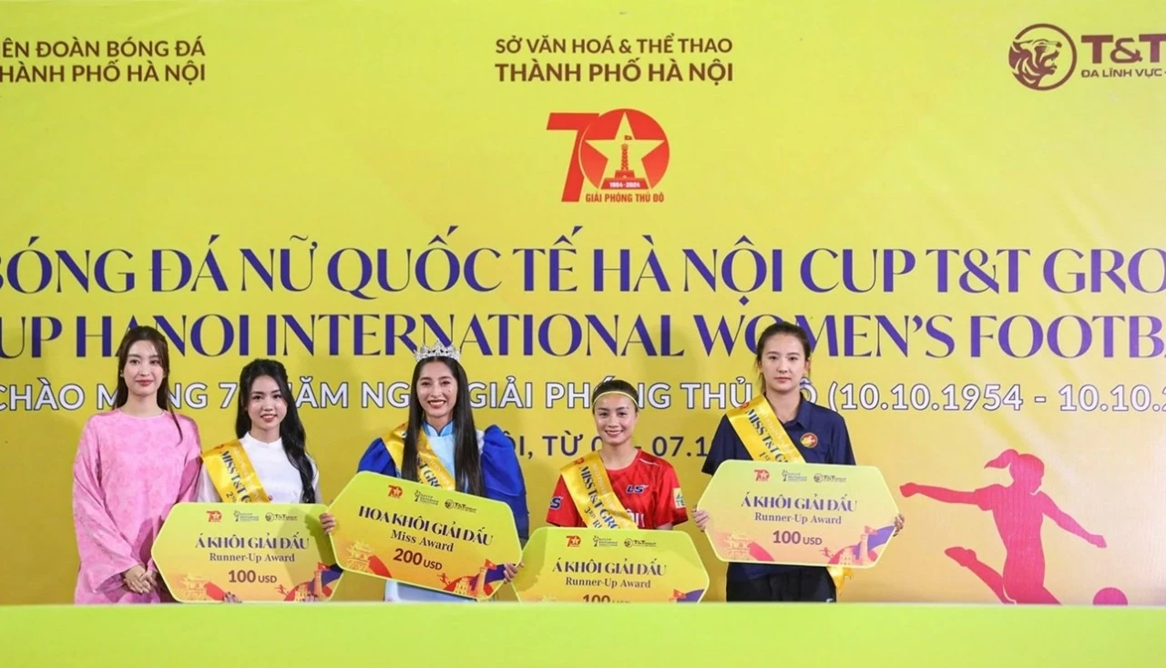 Giải bóng đá nữ quốc tế Hà Nội: CLB nữ Thái Nguyên T&T giành ngôi vô địch, cầu thủ Philippines trở thành Hoa khôi Giải bóng đá nữ quốc tế Hà Nội: CLB nữ Thái Nguyên T&T giành ngôi vô địch, cầu thủ Philippines trở thành Hoa khôi