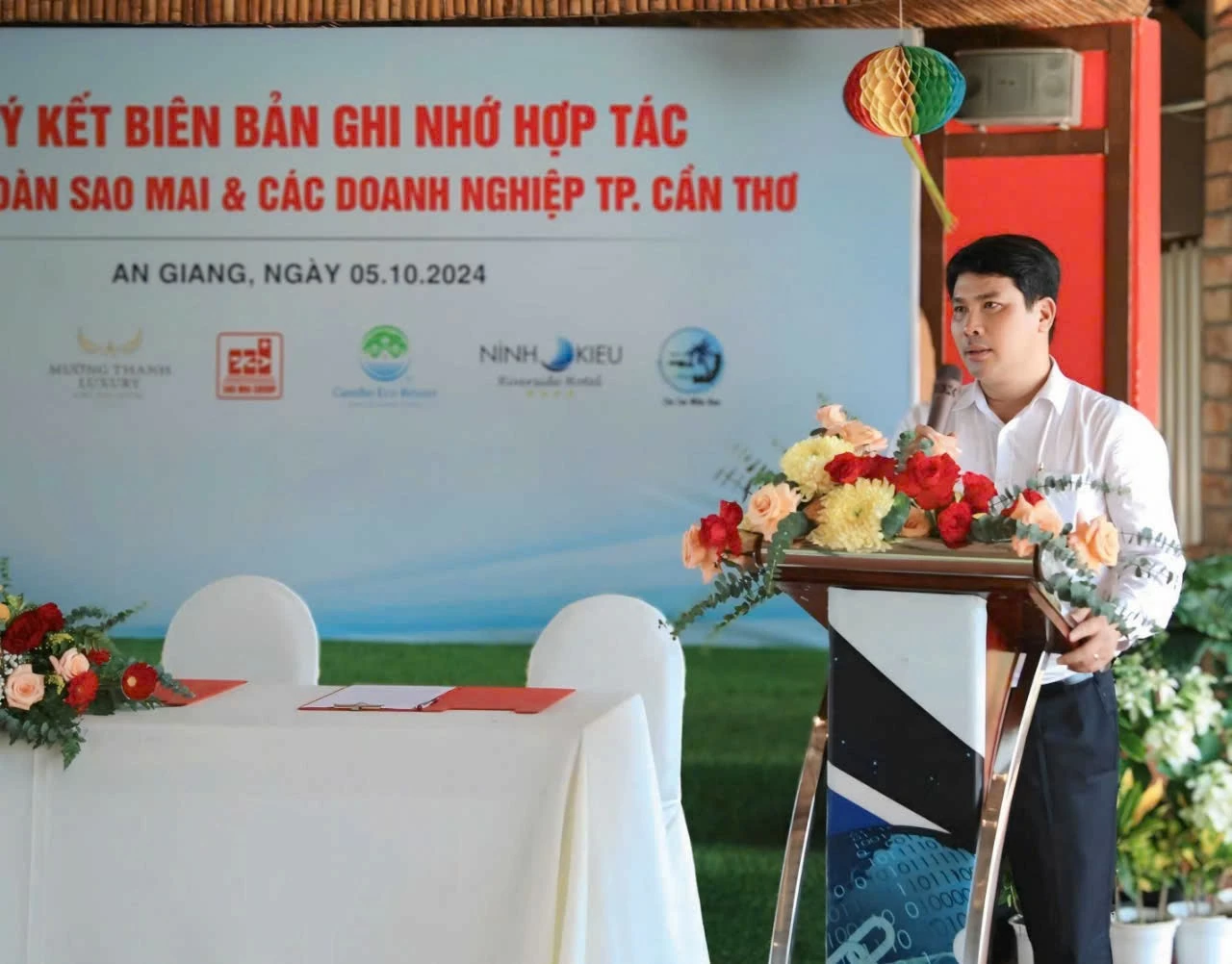 Ông Hà Vũ Sơn - Giám đốc Sở Công thương TP. Cần Thơ phát biểu tại buổi lễ Ông Hà Vũ Sơn - Giám đốc Sở Công thương TP. Cần Thơ phát biểu tại buổi lễ