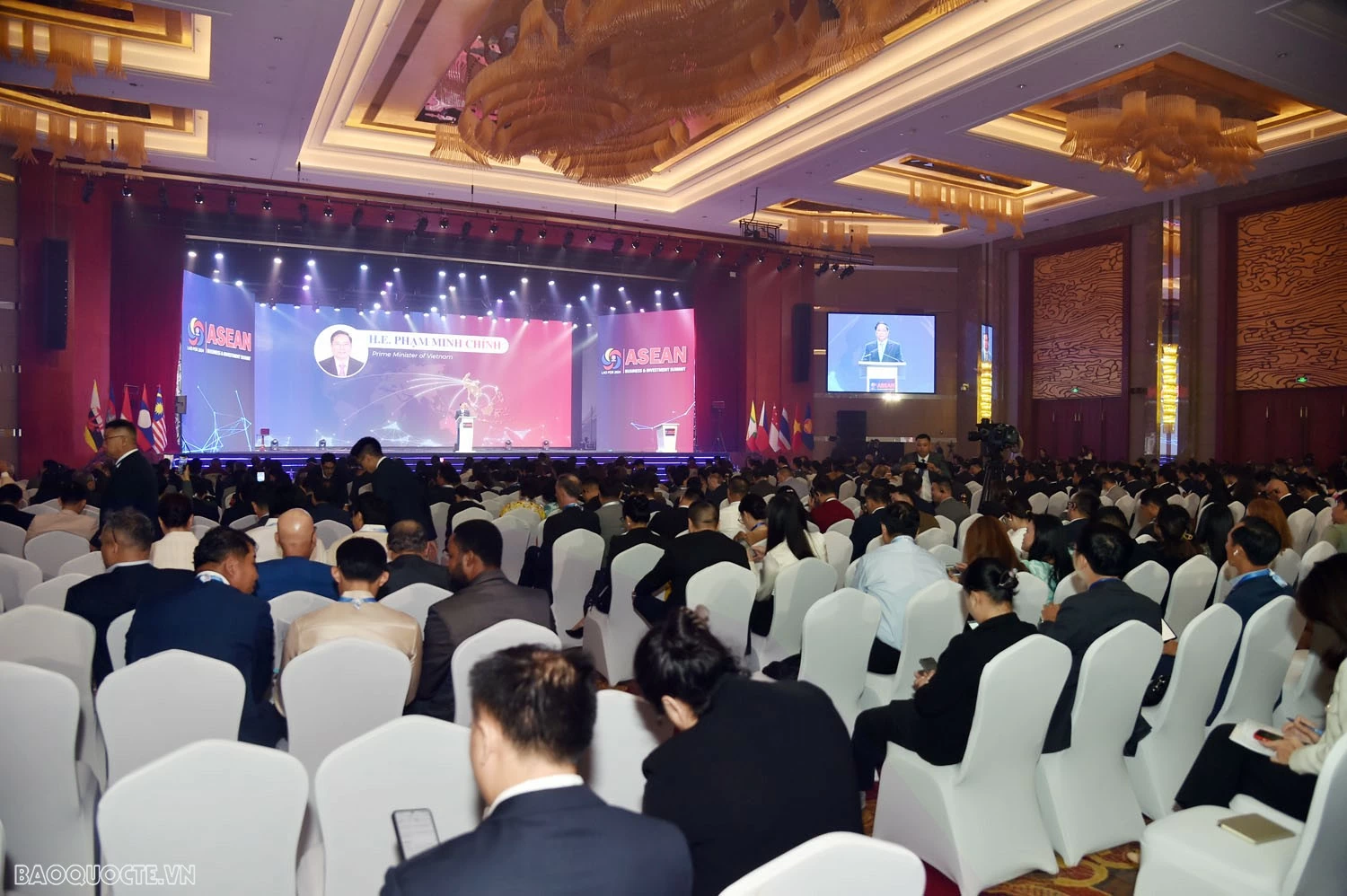 Thủ tướng Phạm Minh Chính dự phát biểu tại Hội nghị Thượng đỉnh Kinh doanh và Đầu tư ASEAN 2024. Thủ tướng Phạm Minh Chính đề nghị doanh nghiệp, doanh nhân ASEAN thực hiện '5 tiên phong'