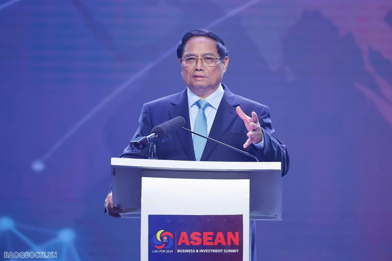 Thủ tướng Phạm Minh Chính dự phát biểu tại Hội nghị Thượng đỉnh Kinh doanh và Đầu tư ASEAN 2024. Thủ tướng Phạm Minh Chính đề nghị doanh nghiệp, doanh nhân ASEAN thực hiện '5 tiên phong'