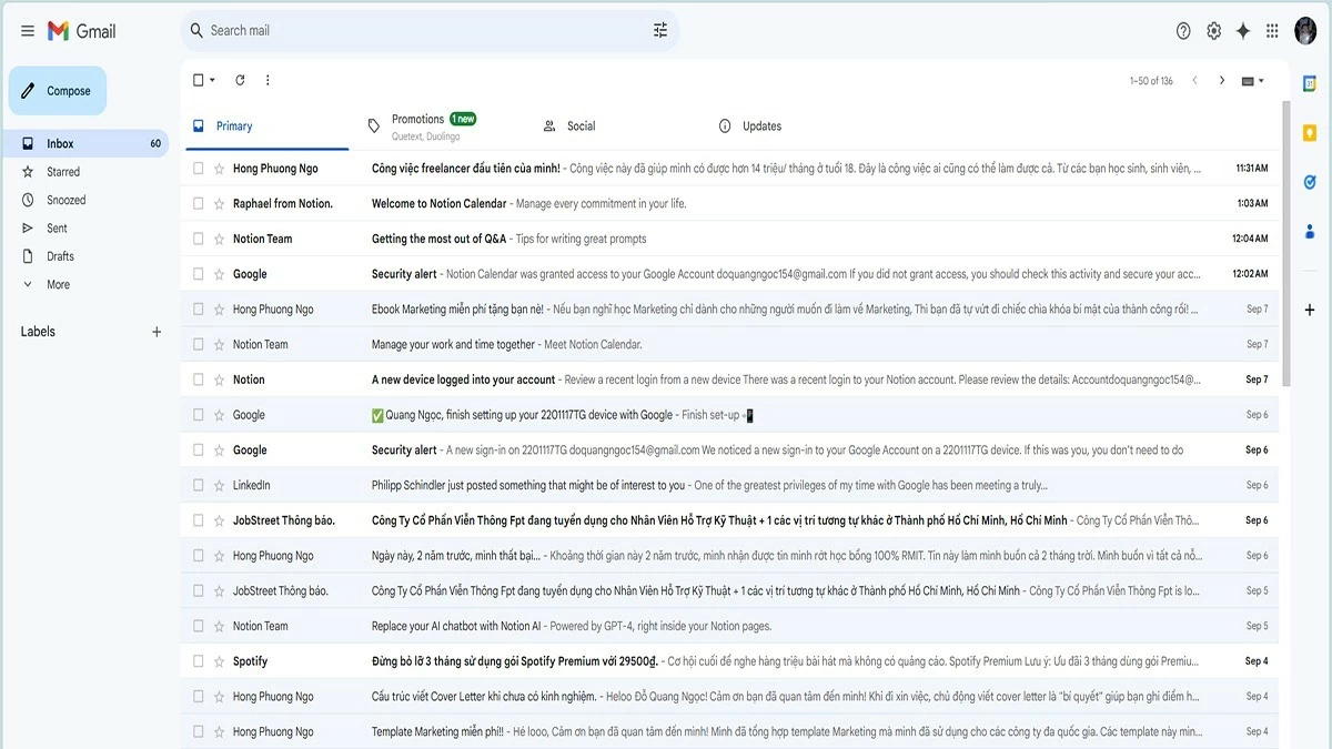 Cách tắt thông báo Facebook trên Gmail vô cùng đơn giản Cách tắt thông báo Facebook trên Gmail vô cùng đơn giản