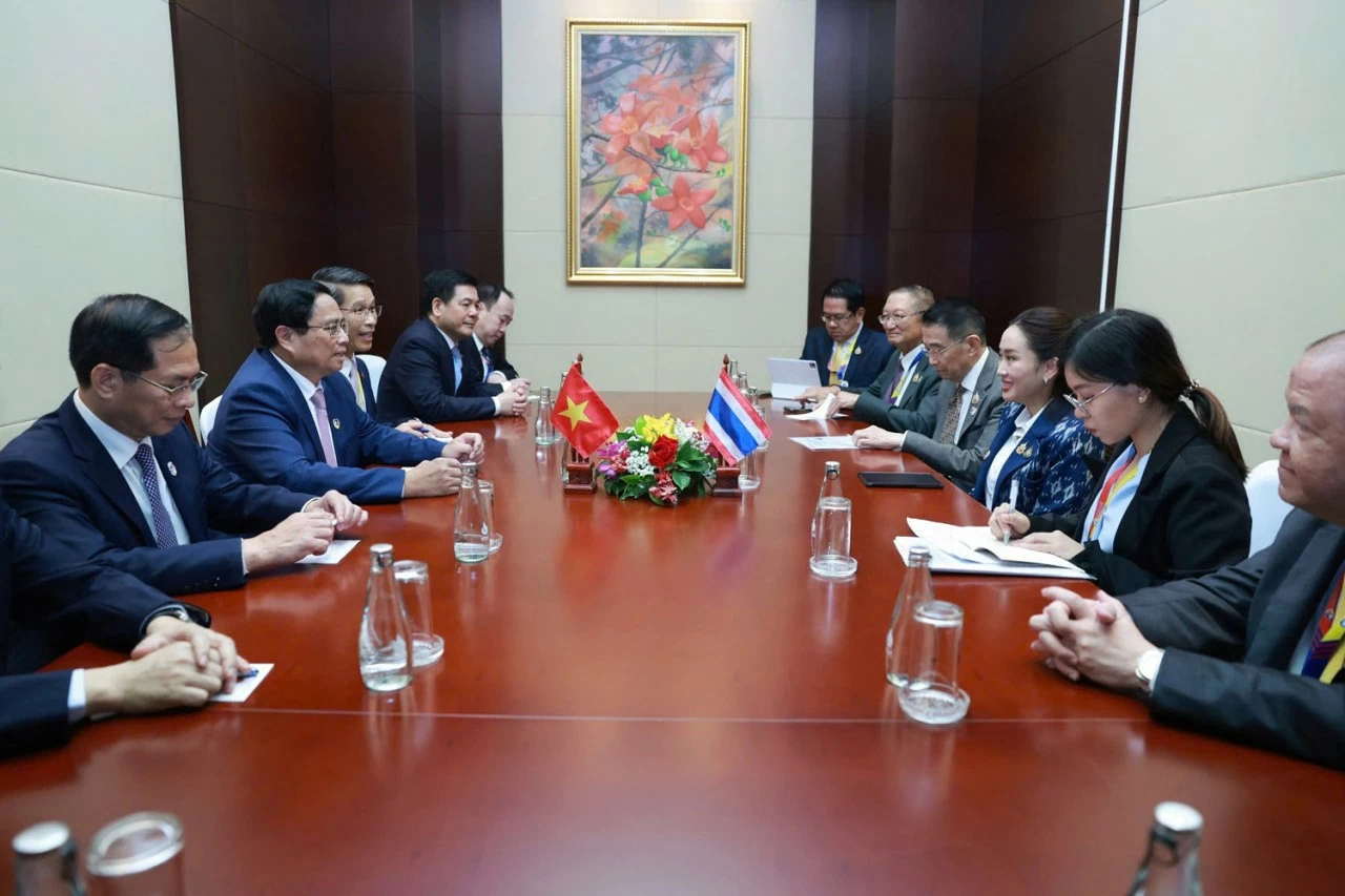 Thủ tướng Chính phủ Phạm Minh Chính gặp Thủ tướng Thái Lan Paetongtarn Shinawatra Thủ tướng Phạm Minh Chính gặp Thủ tướng Thái Lan Paetongtarn Shinawatra