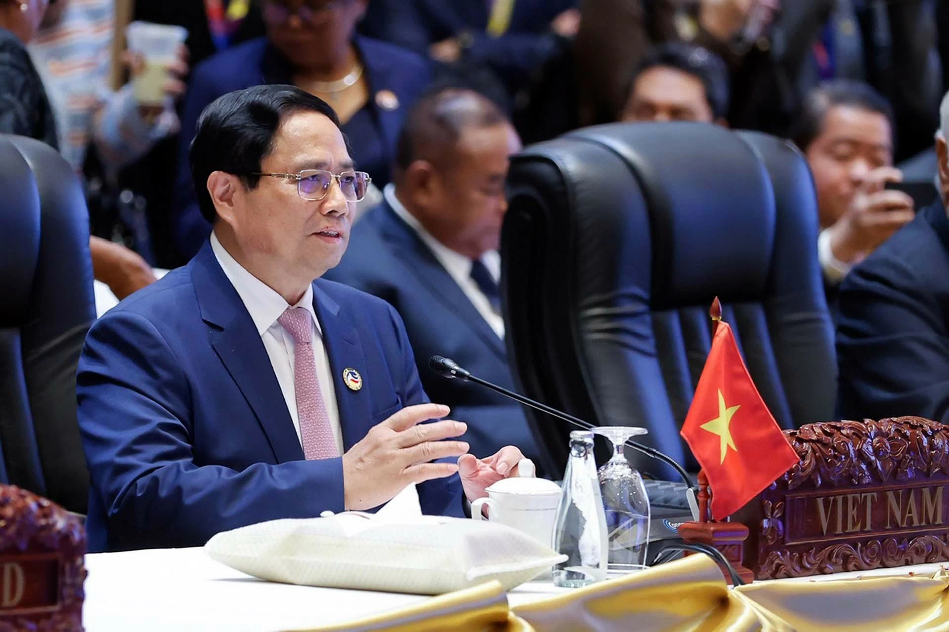 Thủ tướng Phạm Minh Chính phát biểu tại ASEAN. (Ảnh: Nhật Bắc) Thủ tướng Phạm Minh Chính phát biểu tại ASEAN. (Ảnh: Nhật Bắc)
