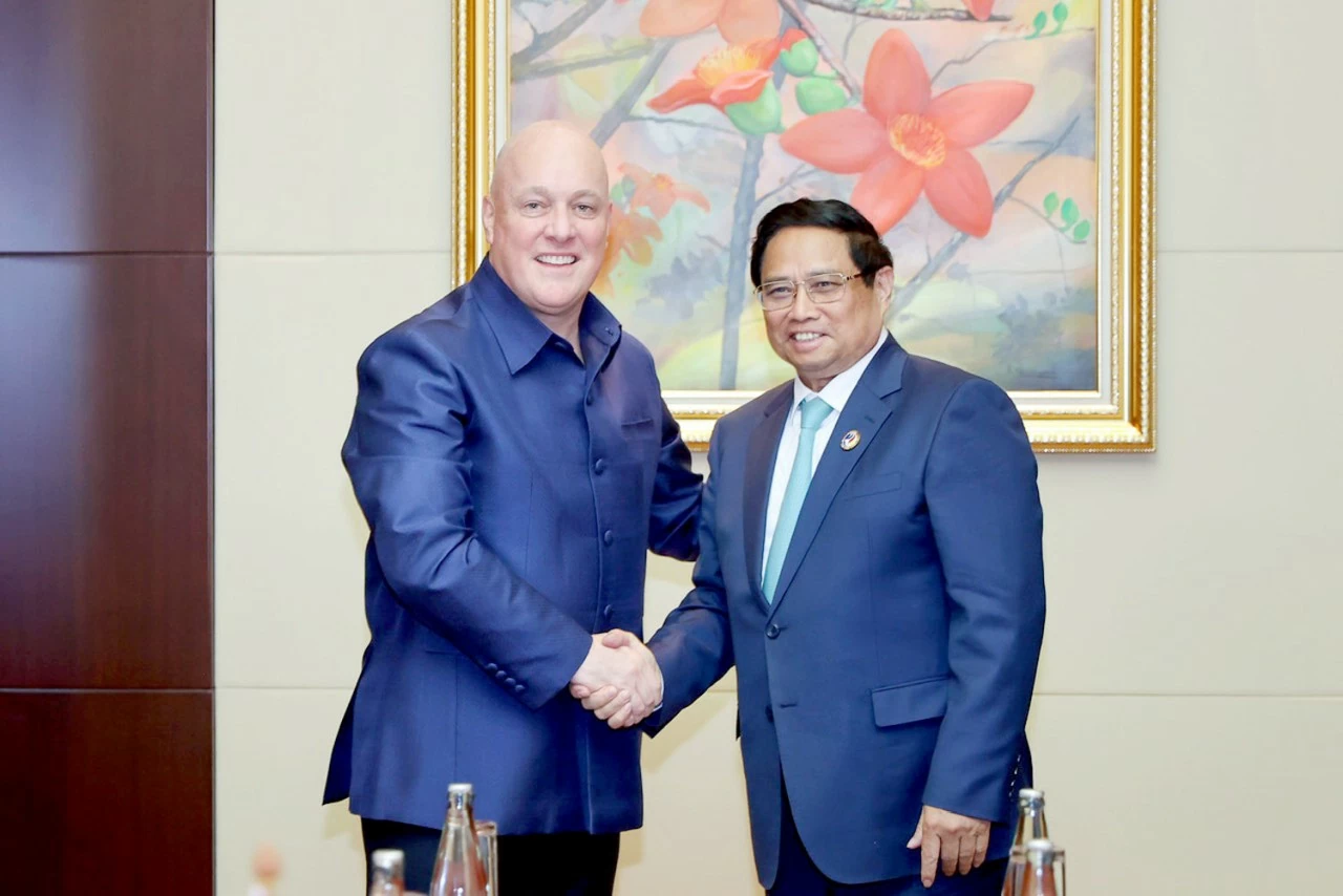 Thủ tướng Chính phủ Phạm Minh Chính đã hội kiến Thủ tướng New Zealand Tạo đột phá đưa kim ngạch thương mại Việt Nam-New Zealand đạt 2 tỷ USD vào cuối năm 2024