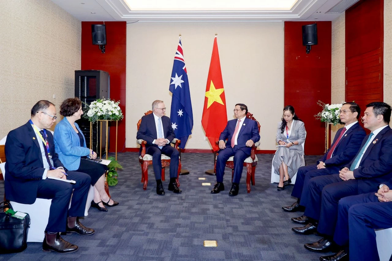 Thủ tướng Chính phủ Phạm Minh Chính hội kiến Thủ tướng Australia nhân dịp dự Hội nghị Cấp cao ASEAN 44,45 và Hội nghị cấp cao liên quan Thủ tướng Anthony Albanese: Australia luôn ưu tiên hỗ trợ ODA cho Việt Nam